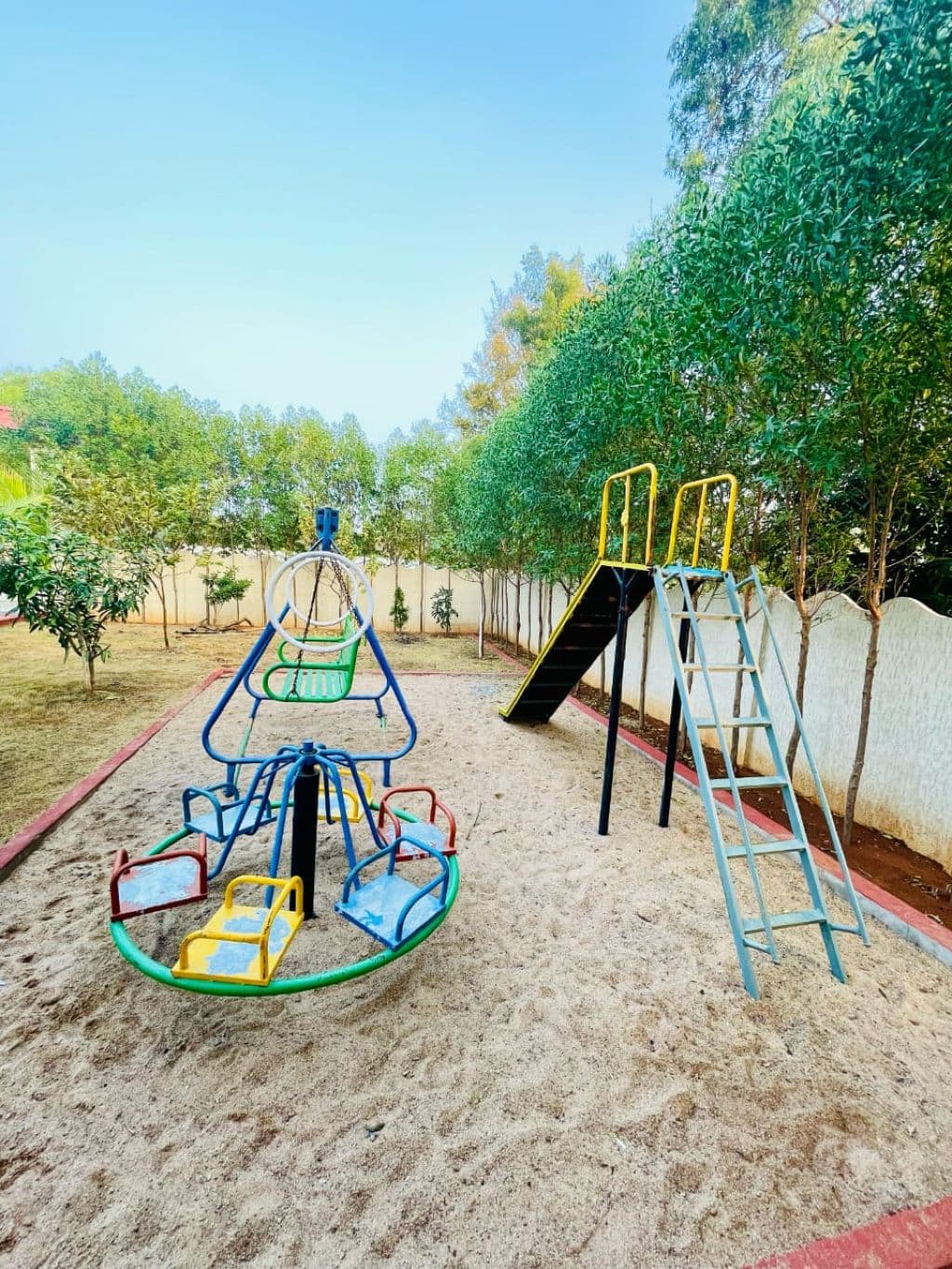 Play area at The Greenora villa, Moinabad