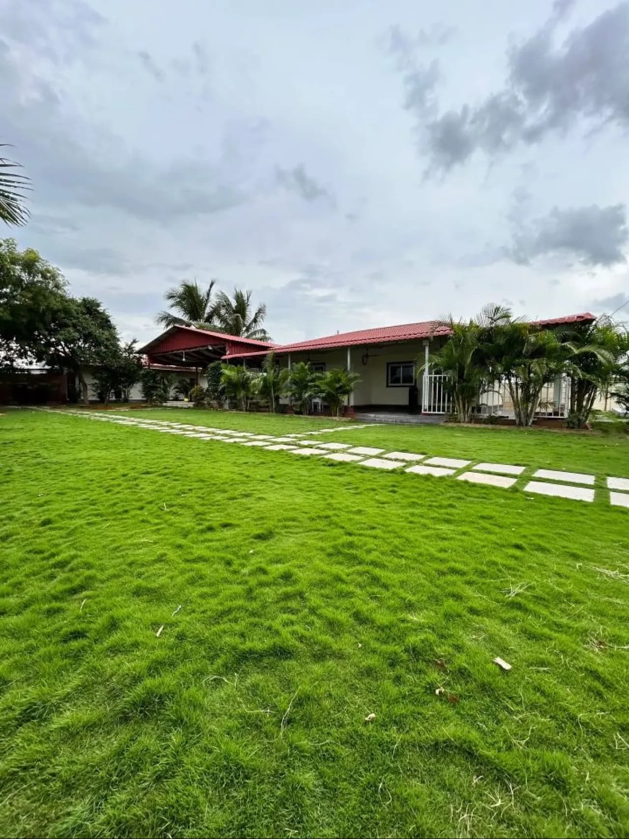 Lawn at VRV Farm House, Aziz Nagar, Moinabad