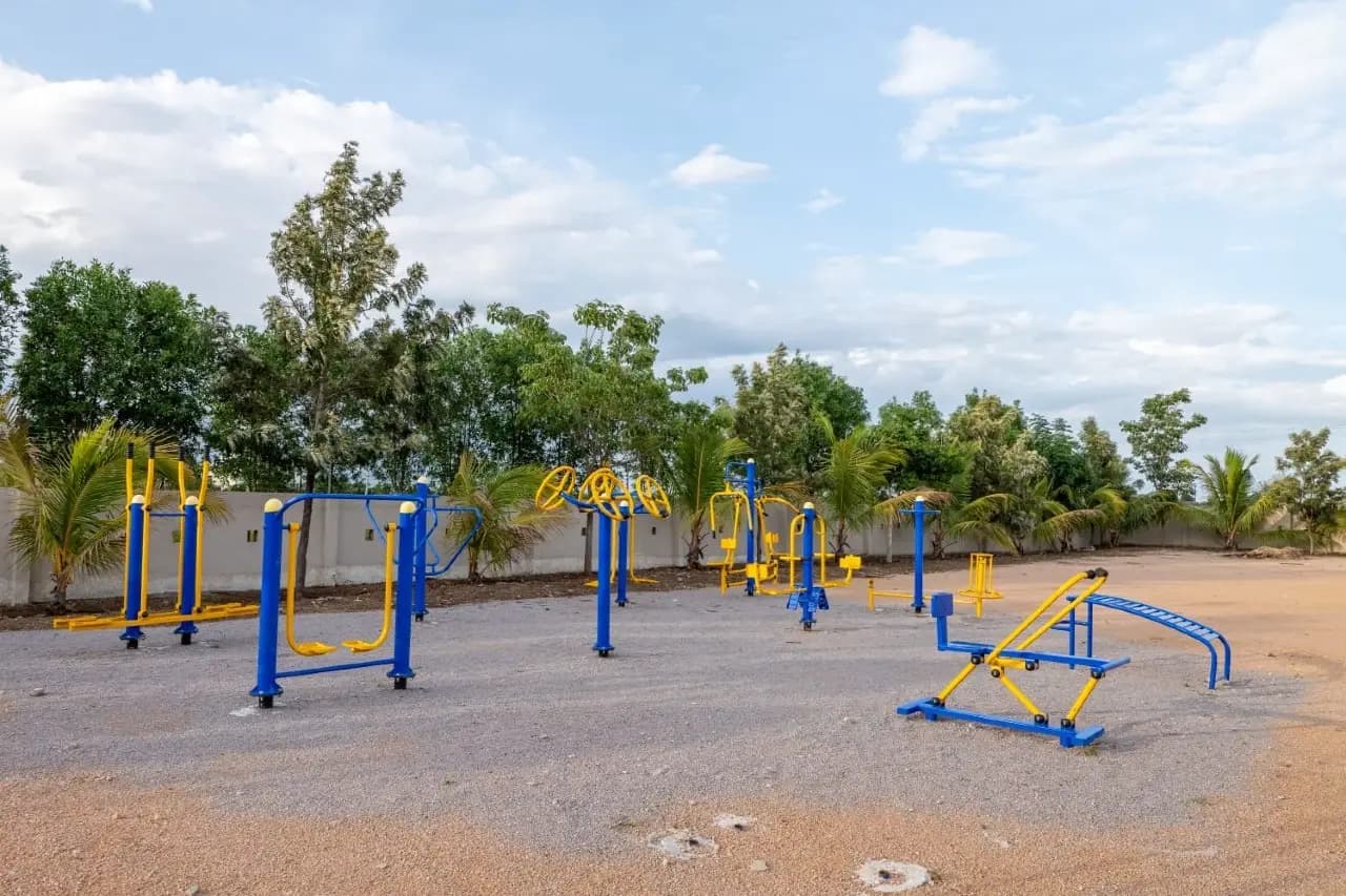 Play area at Gold luxury farm house, Tolkatta, Moinabad