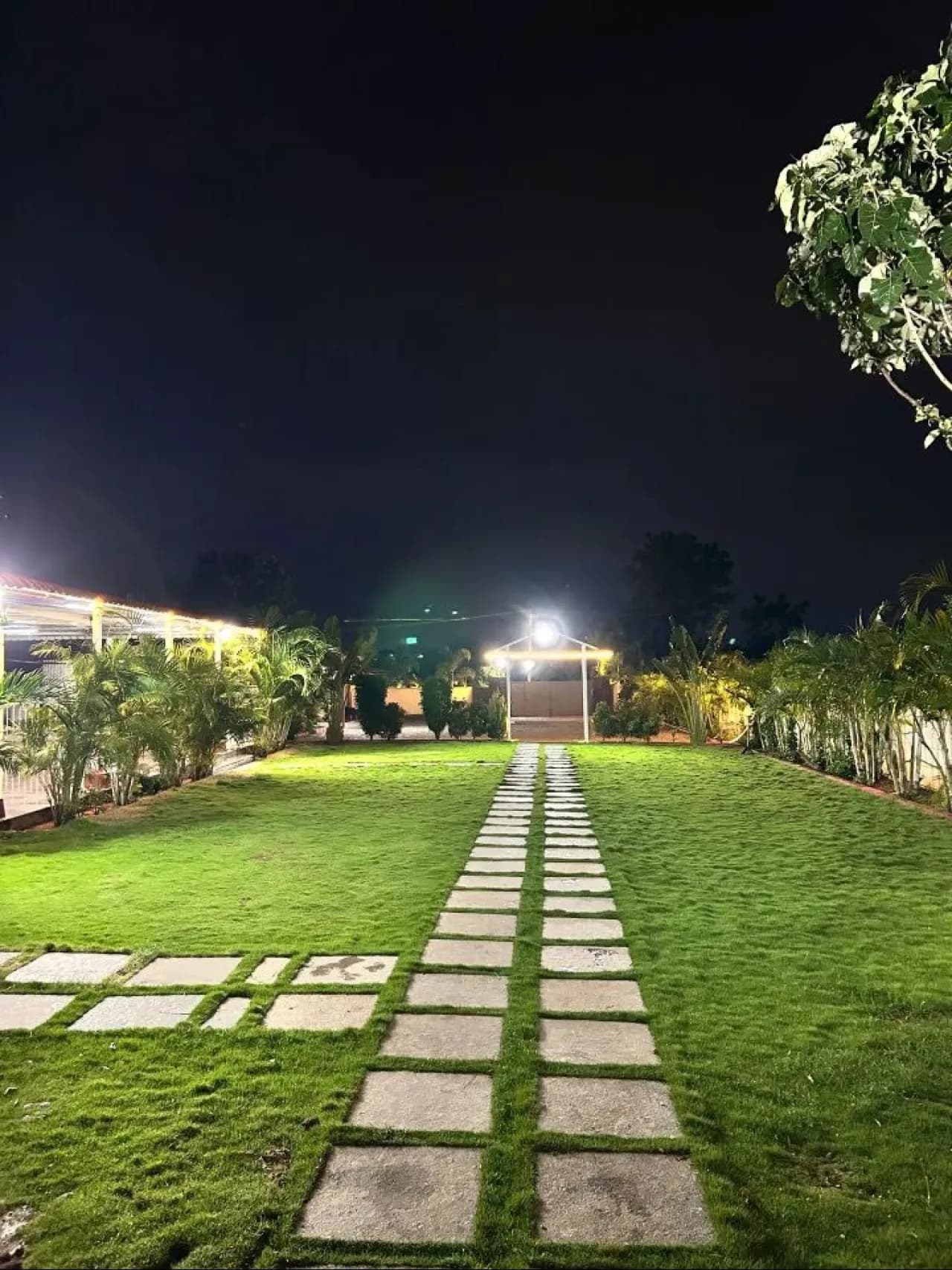 Lawn at VRV Farm House, Aziz Nagar, Moinabad