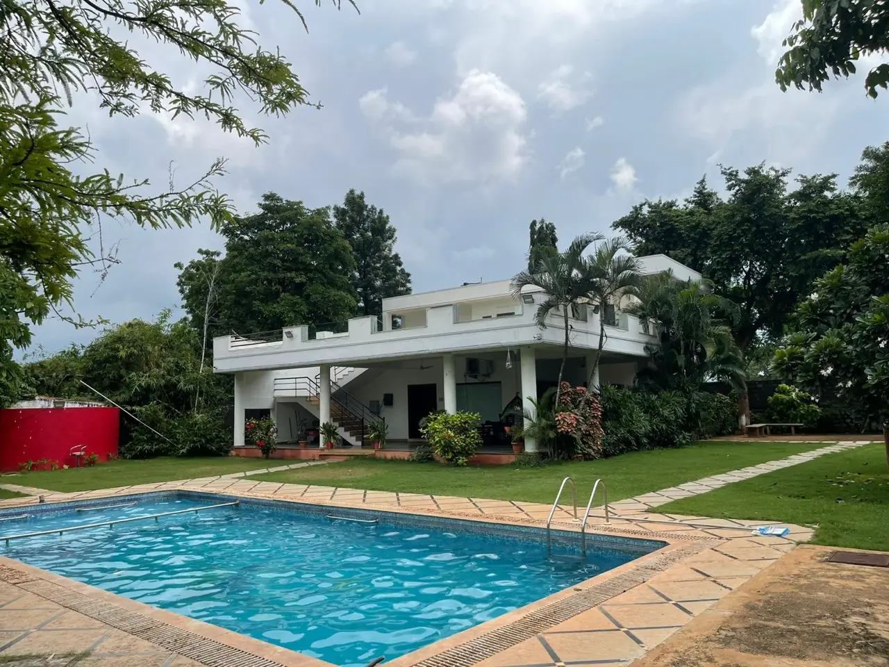 Private swimming pool at Satyavathi Sadanam, Aziz Nagar, Moinabad